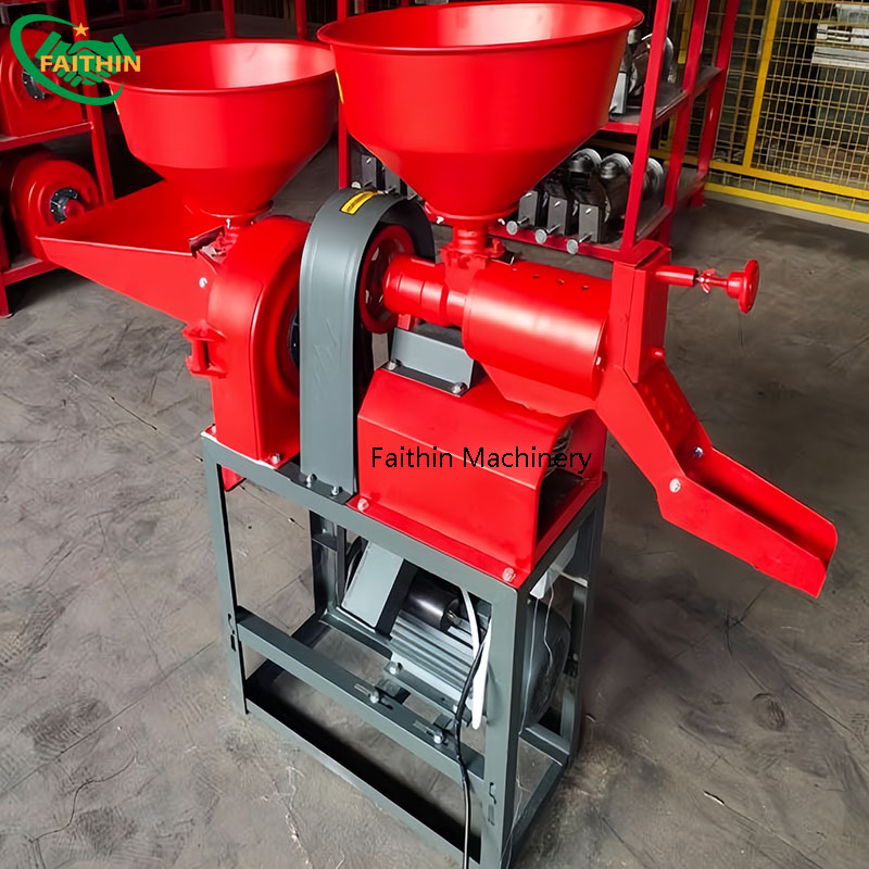Mini Single Mill with Separator Vibrating Part Corn and Rice Milling Machine