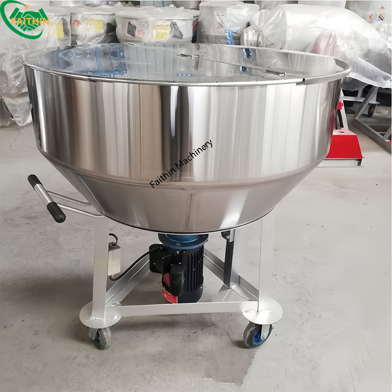 Stainless Steel Flat Mouth Mixer Vertical Flat Mouth Feed Mixers Forced Mixing Vertical Mixers