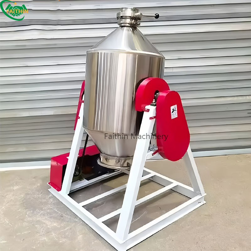Small Drum Powder Mixer Stainless Steel Drum Dry Food Mixer Food Blender 