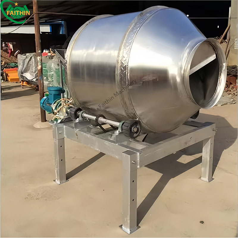 Stainless Steel Drum Mixer for Plastic Raw Materials and Master Batch Plus Powder Mixer