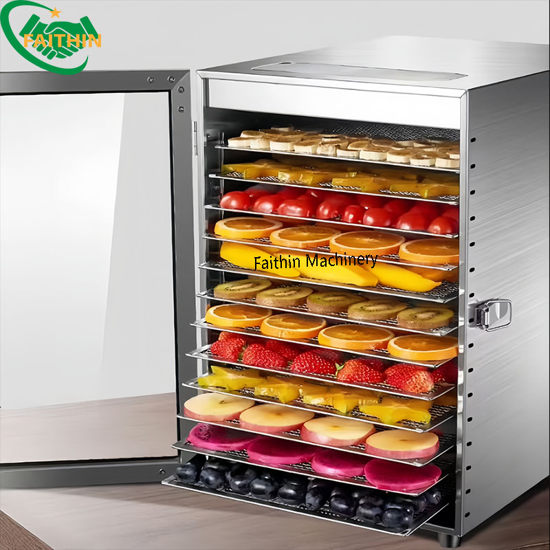 Small Home 6 Trays Fruit Dryer Meat Drying Oven Dry Fruits Making Machine Food Dehydrator