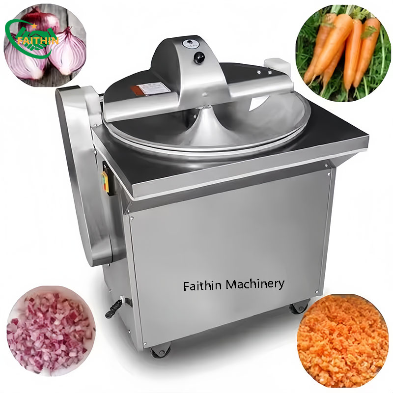 Restaurant Stainless Steel Industrial Potato Cutter Grinder Commercial Meat Bowl Chopper Machine