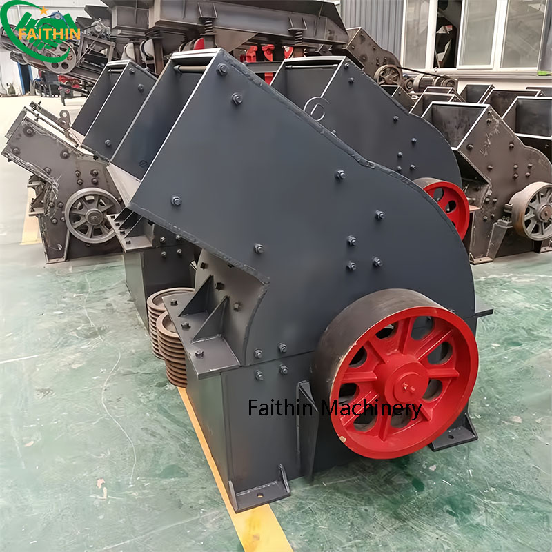 Small Mobile Diesel Hammer Crusher Glass Ceramic Scrap Crusher with Explosion-Proof Motor