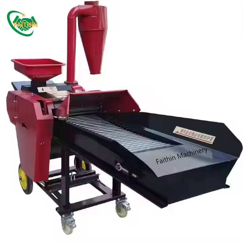 Automatic Feed Hay Stalk Straw Crusher Grass Copper Machine Forage Chopper Silage Chaff Cutter Machine Animal Feed Farm 4.8 t/h