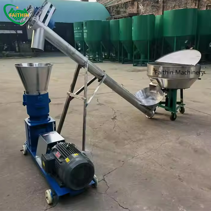 New Agriculture Machinery Chaff Cutter Small Poultry Feed Pellet Product Line Animal Feed Pellet Line