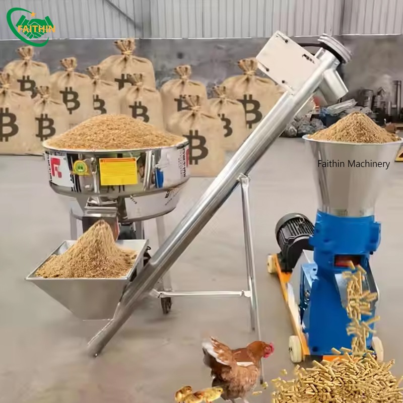 Poultry Feed Processing Machine Diesel Engine Cattle Pelletizer Machine Chicken Feed Pellet Product Line